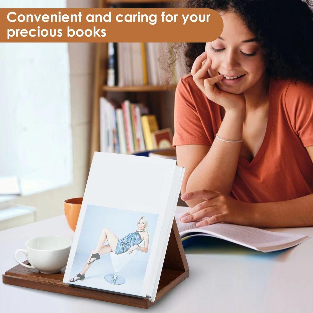 Owl Triangle Book Stand Handmade Desktop Bookend Organizer Multifunctional Recipe Shelf  Bedroom