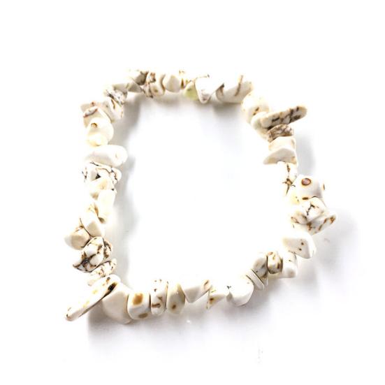 Irregular Shape Stone Bracelet All-match Natural Elastic Rope Women Bracelet Hand Decor