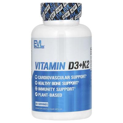 Vitamin D3 + K2, 60 Veggie Capsules