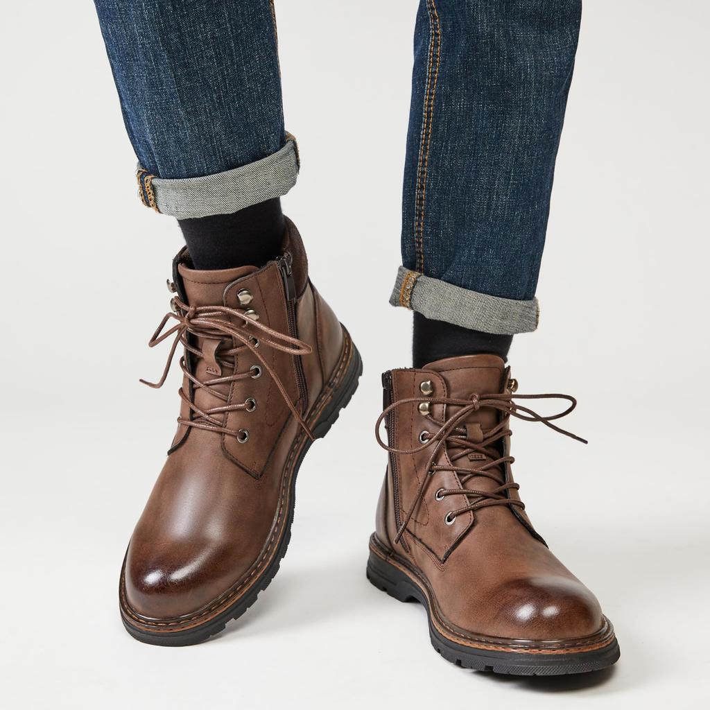 Foxsense Chelsea Side Chukka Genuine Straight Dress Dark Size Men's Boots, Gore, Style, Leather, Tip, Shoes, Formal, Brown, 28.0cm, R766H-22