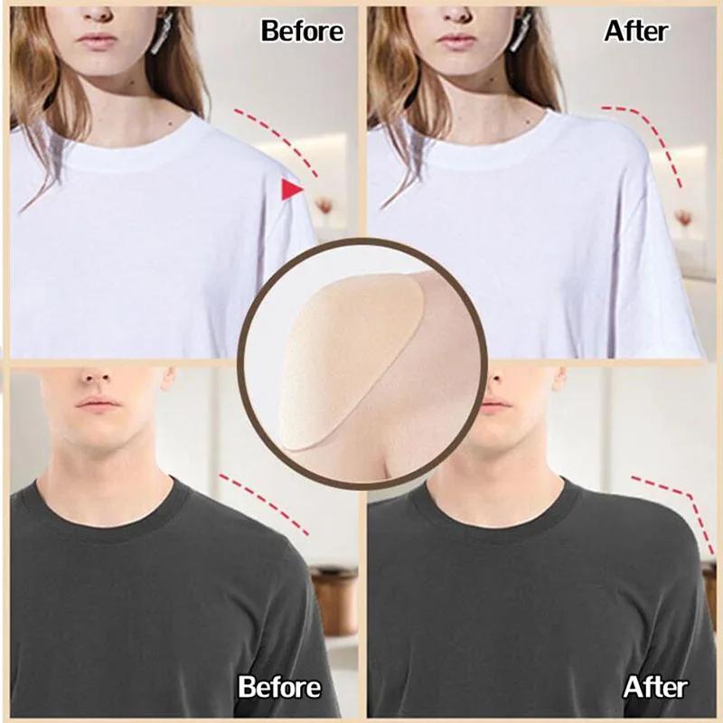 Invisible Detachable Breathable Silicone Shoulder Pad for Woman Shoulder Enhancer Reusable Self-Adhesive Clothing