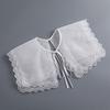 Removable Lace Doll Fake Collar Women Tie Ladies White Shawl Wrap Detachable Embroidered Lapel False Collar Clothes Accessory