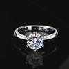 1ct D Color Moissanite Engagement Ring for Women 925 Sterling Silver Gold Plated Solitaire Rings Wholesale