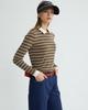 Monday Flow Must Have Collared Top (Stripe)_Brown