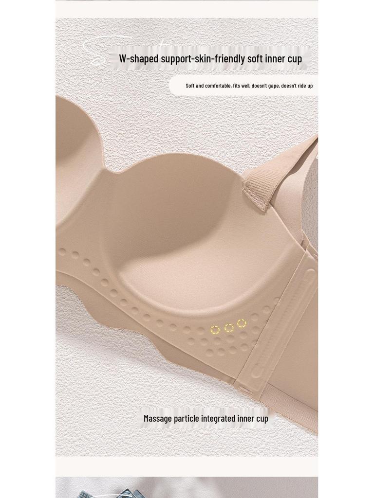 Seamless Women's Half-Cup Bra: Enhances Small Chests, Uplifts, Anti-Sag, and Offers Side Support for a Sexy, Round Look.