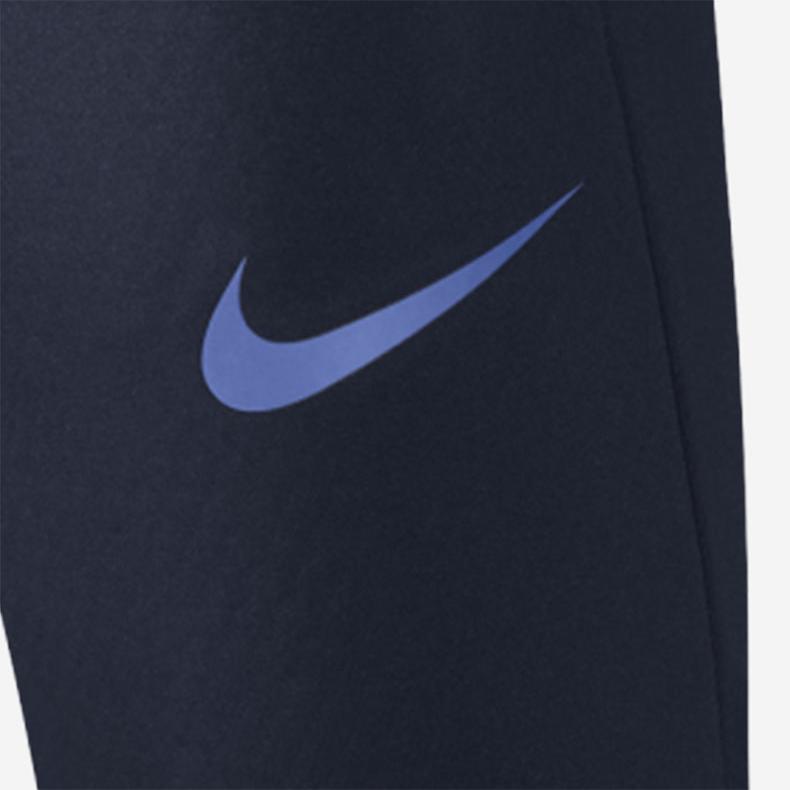 Nike Solid Color Elastic Brand Logo Print Slim Fit Knitted Sports Pants Kids bottoms Blue Black 803931-451