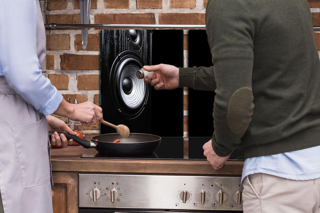 2x GLASS PROTECTIVE PLATE FOR STOVE 40x52 SPEAKER