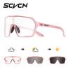 SCVCN Rosa Wanderbrille Fahrradbrille Sonnenbrille für Männer Photochrome Damen Mountainbike Radsportbrille UV400 MTB