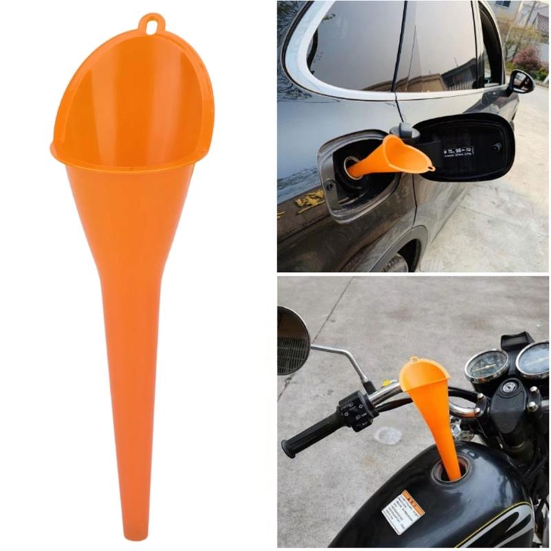 Plastic Long Neck Liquid Transfer Tool with Wide Bowl and Storage Hole for Vehicle Liquid Filling, Water Pouring, and Routine Home Maintenance