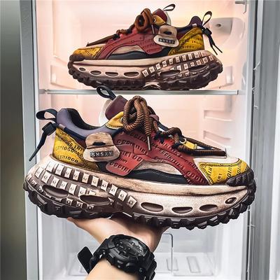 Herren Casual Sportschuhe Vier Jahreszeiten Dicke Sohle Sneaker Atmungsaktiv Bequemes Obermaterial Rutschfeste Verschleißfeste Sohlen Original Schuh