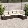 VidaXL 5-Piece Garden Sofa Set with Brown Cushions In Synthetic Rattan 3355727