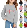 Mädchen Rundhals-Pullover für Kinder Bedruckte Baby-Oberteile Valentinstag
