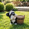 Puppy Figurine Planter Pot Decorative Small Bucket Planter with Cartoon Dog Statue for Desktop Office Windowsill