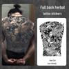 Wasserdichter semi-permanenter Vollrücken-Kräuter-Tattoo-Aufkleber - Langlebiges, realistisches Design für Männer und Frauen