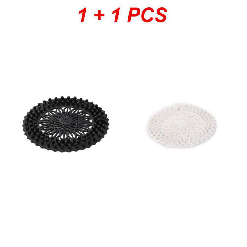 1/2/3PCS Bathtub Stopper Soft Touch Fine Mesh Round Household Products Drain Cover Non-slip Fit Effective Filtering Five Colors