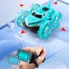 Non-Toxic 2.4G Rc Car Amphibious Vehicle Gesture Sensing Double-Sided Stunt Shark Amphibious Remote Control Cars With Light Toys For Children