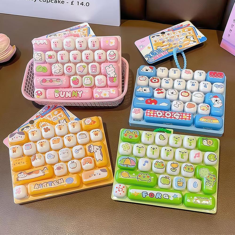 1Pcs Cute Style Keyboard Fidget Toy 26-Key Stress Relief Toy Pendant  for Backpack Bag Pendant