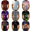 Men Vortex 3d Psychedelic Printed Tshirts Hip Hop Short Sleeve Tee Shirts Tops