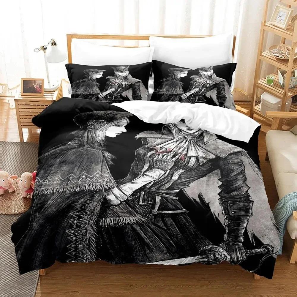Comforter Game Lady Maria Bloodborne Bedding Set 3D Printed Suitable For Bedroom Kids Home Textile