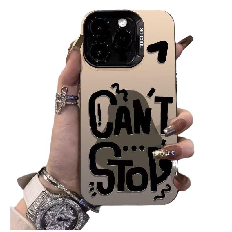 New European and American style iPhone 18 case, iPhone 18 Pro Max/15 drop-proof, iPhone 14 Pro/13 English graffiti