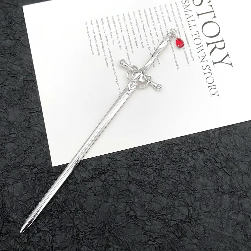 New Punk Metal Sword Hairpin Chinese Simple Hair Sticks for Women Diy Hairstyle Design Tools Accessories Dropshipping