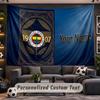 Fenerbahçe FC Personalized Tapestry Support Custom Name, Wall Art Home Decoration