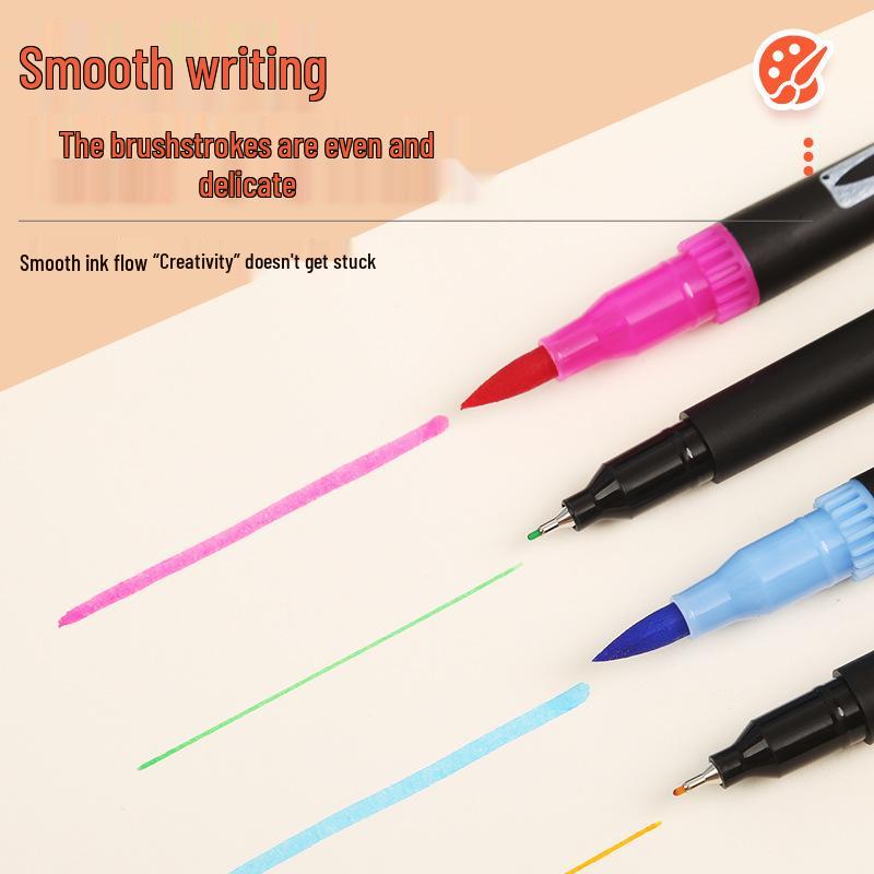 Dual-Tip Washable Watercolor Fineliners for Kids - Art Doodle Pen Set