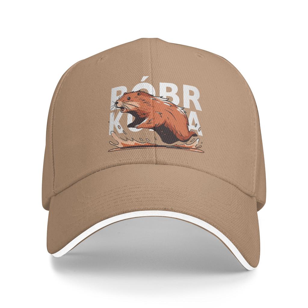 Casquette de Baseball Bobr Meme Sun Été Femmes Hommes Impression Castor Drôle Chapeau Trucker Protection Solaire y2k Cool Chasse Camping Casquettes de Baseball