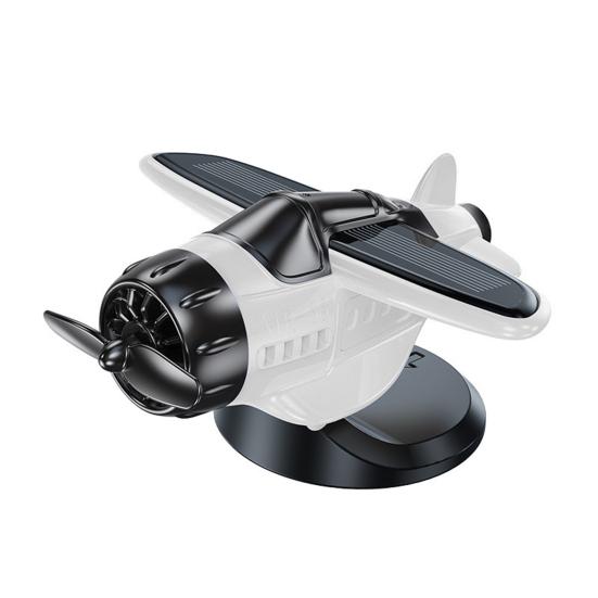 Solární osvěžovač vzduchu do auta Ozdoba letadla driftujícího na palubní desce auta Solární rotující model letadla Příslušenství na palubní desku automobilu
