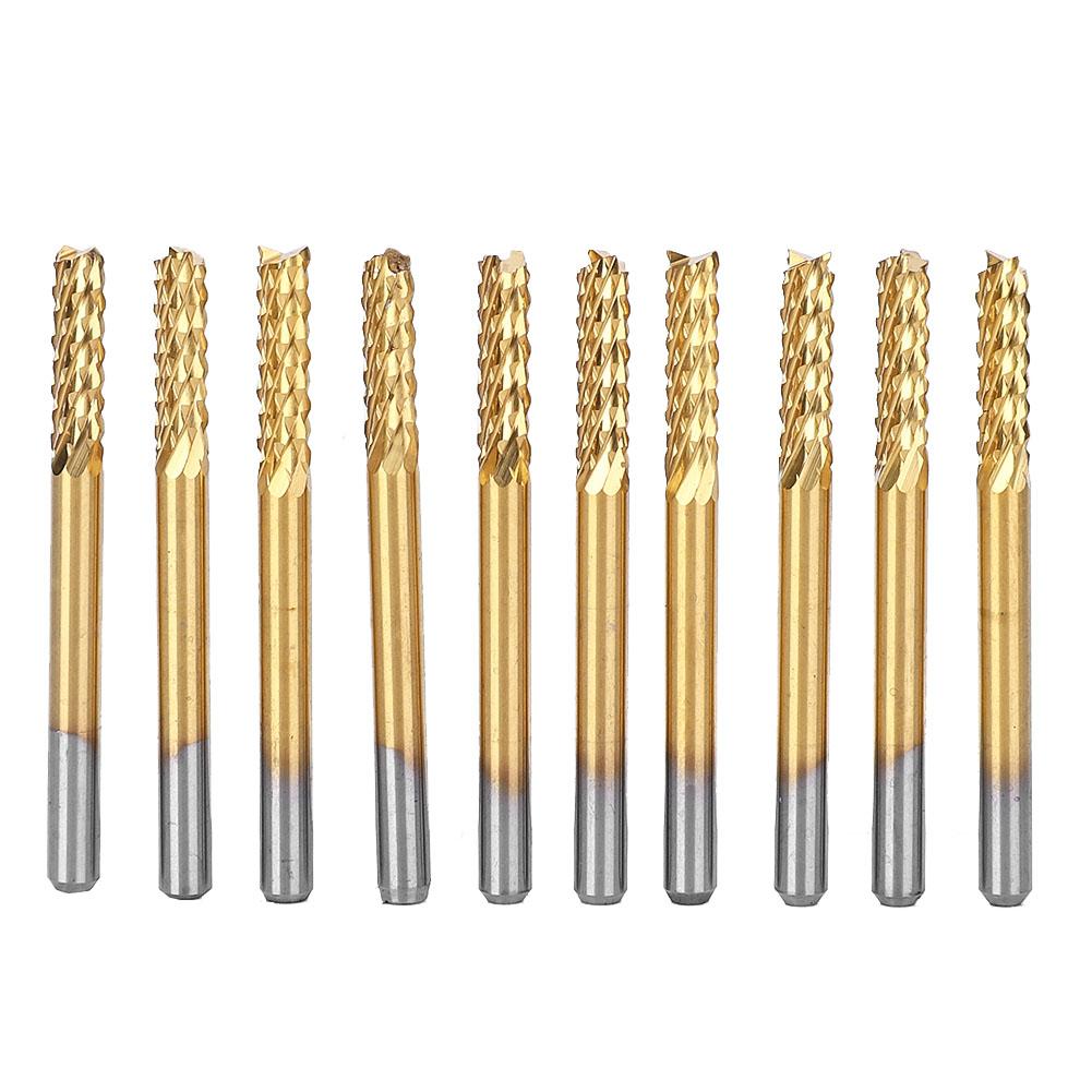 3.175mm Carbide End Mill 1/8" Shank Titanium Coated CNC PCB Engraving Bit Carbide End Mill