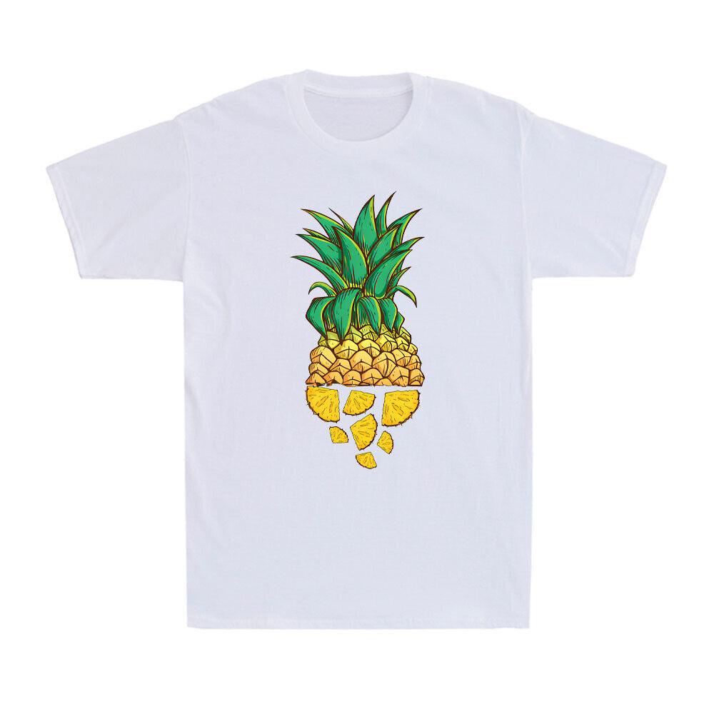 Hawaiian Cutting Fresh Pineapple Summer Shirt Funny Fruit Graphic Men's T-Shirt