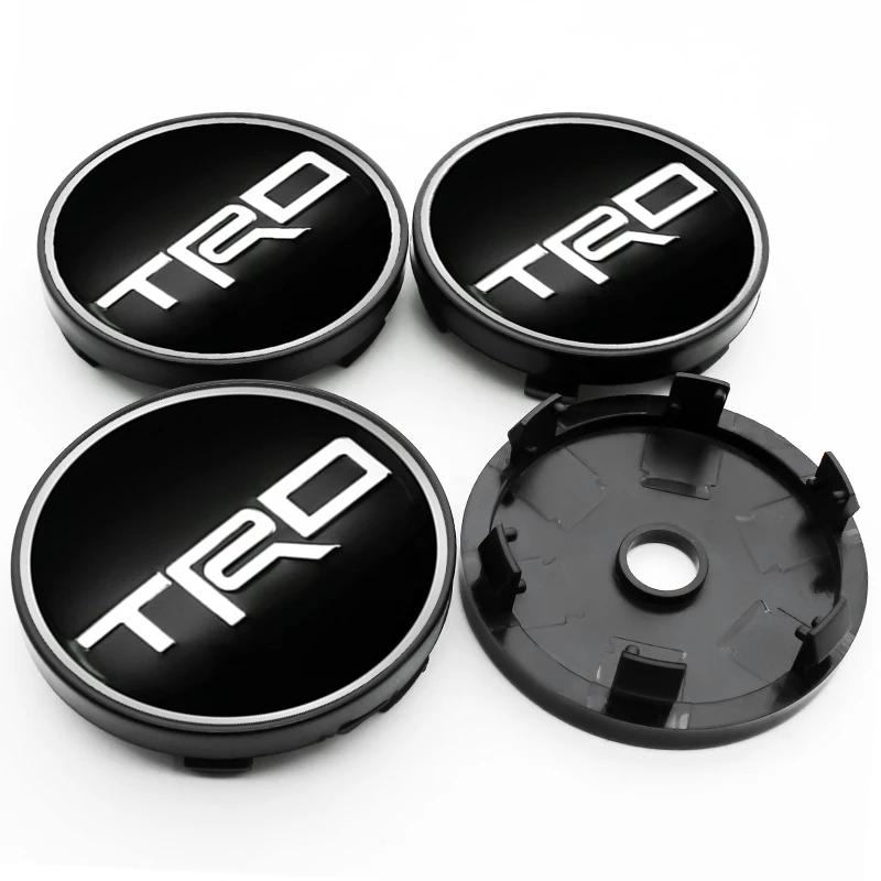 4Pcs 56mm 60mm Car Wheel Center Covers Tire Hub Caps Emblem Stickers For Toyota TRD GR SPORT Avensis Prius Rav4 Auris Yaris Aygo