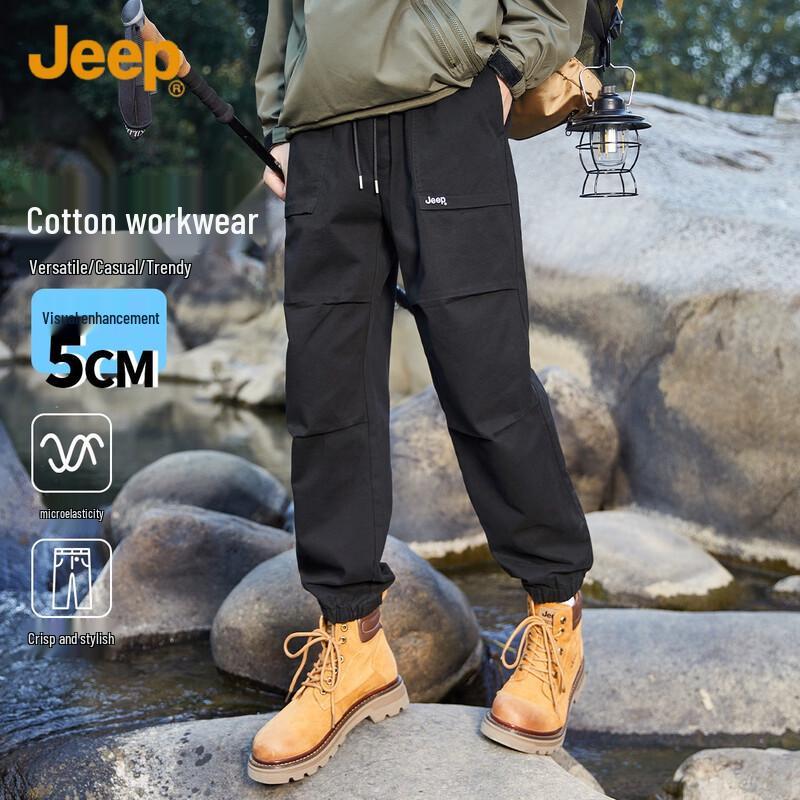 JEEP Men s Spring Autumn Casual Cargo Jogger Pants L