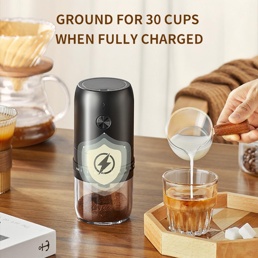 Kitchen Accessories Wireless Portable Electric Coffee Bean Grinder Rechargeable 40 Levels Adjustable Coarseness Grinding Machine