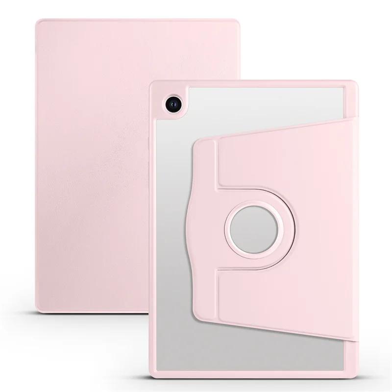 Für Samsung Galaxy Tab A9 Plus Hülle, 360 Grad drehbar, transparente harte PC-Rückseite, Tablet für Samsung Tab A9 Plus Hülle mit Stifthalter