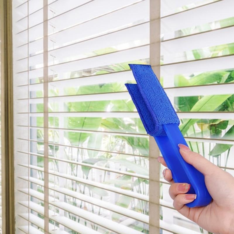 4 Pieces Double Brush Head Blinds Cleaning Tools for Window Blind Air Conditioner Vent and Car Vent Cleaner Duster Brush