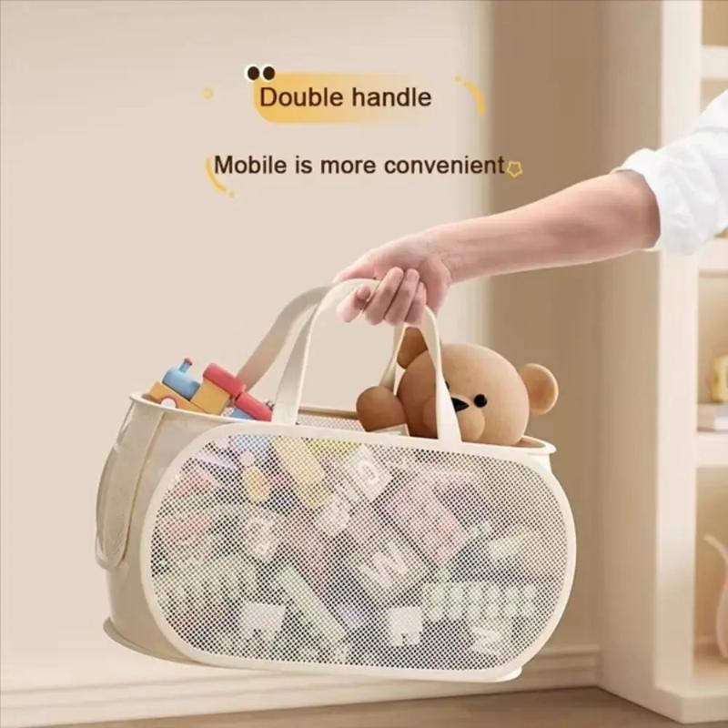 Children'S Toys Storage Basket Large Capacity Laundry Basket Multifunctional Children'S Dolls Breathable Storage Basket Mesh Bag
