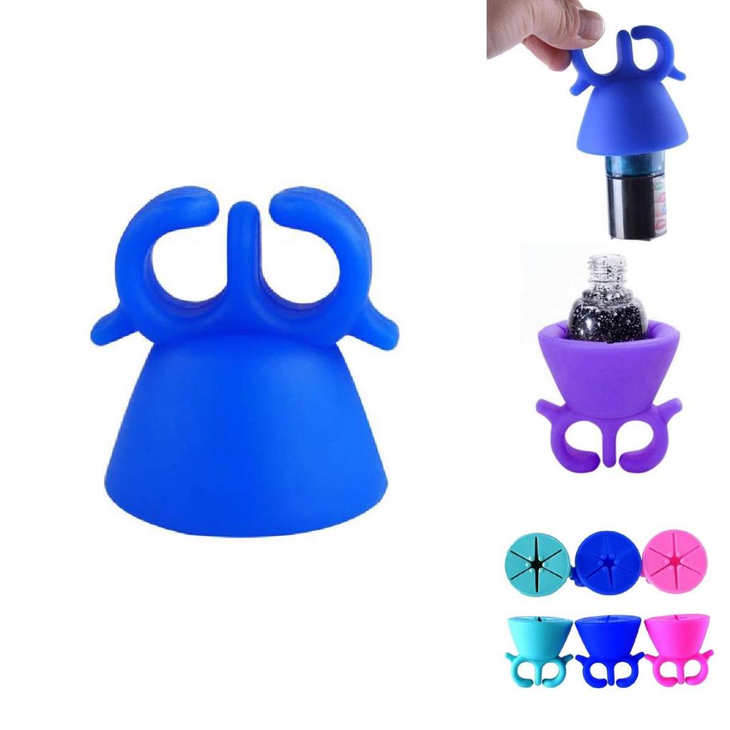 Portable Silicone Nail Polish Container Sleeve With Spillresistant Clamp For Manicurists