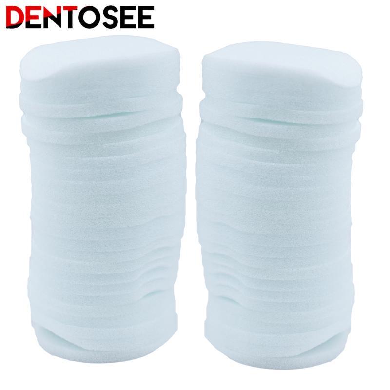 50Pcs/box Disposable Clean Sponge Pad Soft Dental Endo Files Cleaning Foam Stand Replacement Foam Teeth Whitening Tools