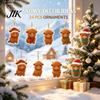 Christmas Tree Decorations Highland Cow Advent Calendar with 24 Acrylic Ornaments, Festive Countdown Party Supplies Box for Holiday Hanging Decor And