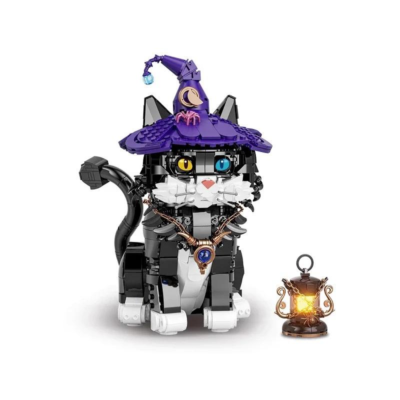 Creative Technical Assembly Bricks Magic Cat Building Blocks MOC Model STEM Educational Toys Christmas Gift for Adults