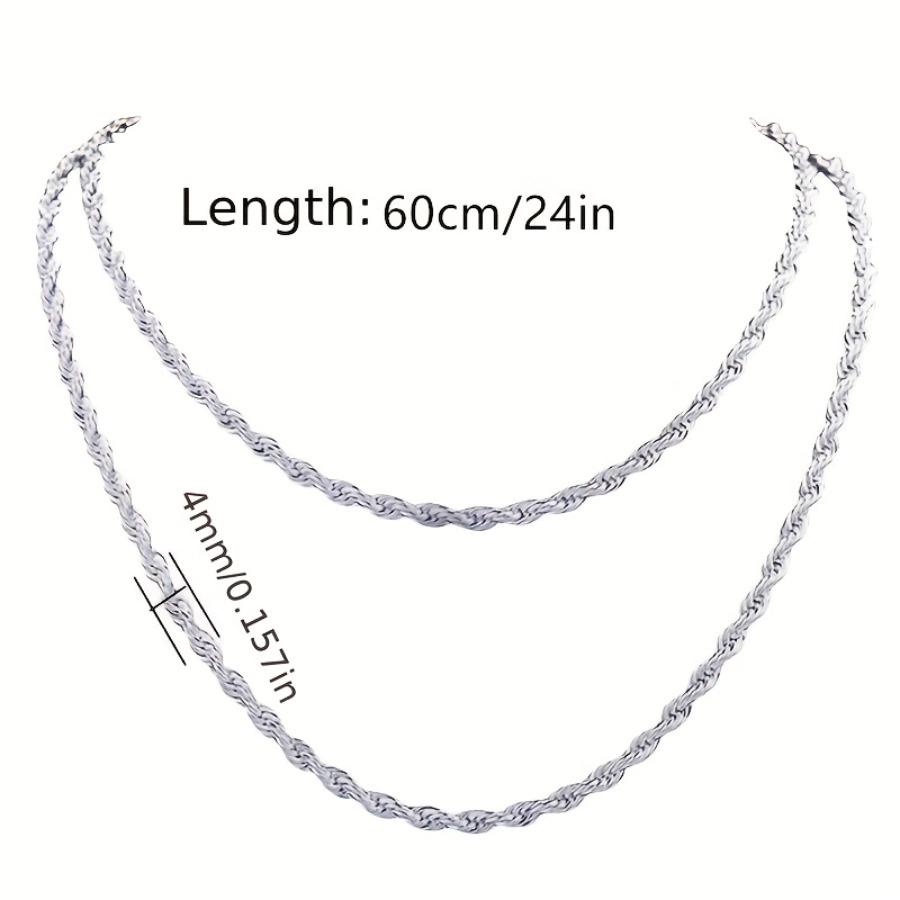 24 Solar Terms Wearable - 4mm Twist Rope Necklace for Men and Women, Jewelry Necklace Accessory - Suitable for Daily/Party/Wedding Gifts