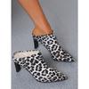 2025 Frühling/Sommer Übergröße Neuankömmling Spitzschuh Stiletto Leopardenmuster Sexy Mode Pantoletten