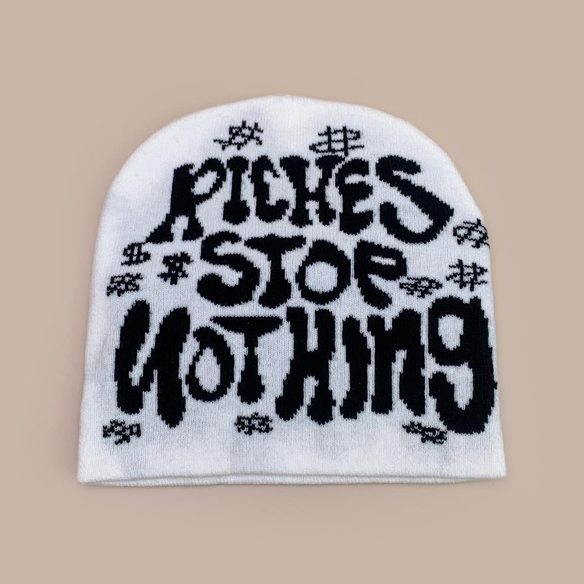 

Hip-hop Dark Style Jacquard Organic Skeleton Letter Knitted Hats New Men Women Warm Personal Fashion Street Versatile Beanies 54-60cm