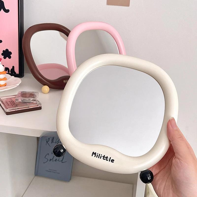 Kawaii Little Tail Makeup Mirror Cute Portable Desktop Mirror for Student Dormitory INS Style Decorative Mirror Bedroom Decor