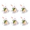 Metal Napkins Rings Set of 6 Bunny Ear Easter Napkins Rings Spring Rabbit Rings Holders for Easter Party Decoration