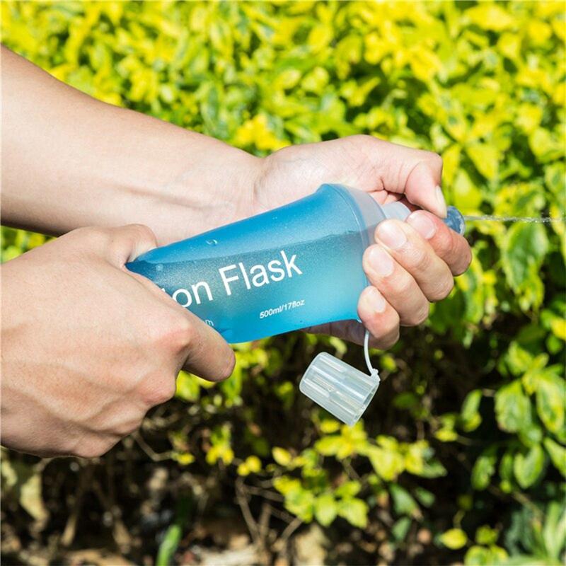 500ML 250ML 150ML Folding Water Bottle Collapsible Soft Flask TPU For Cycling Running Camping Travelling