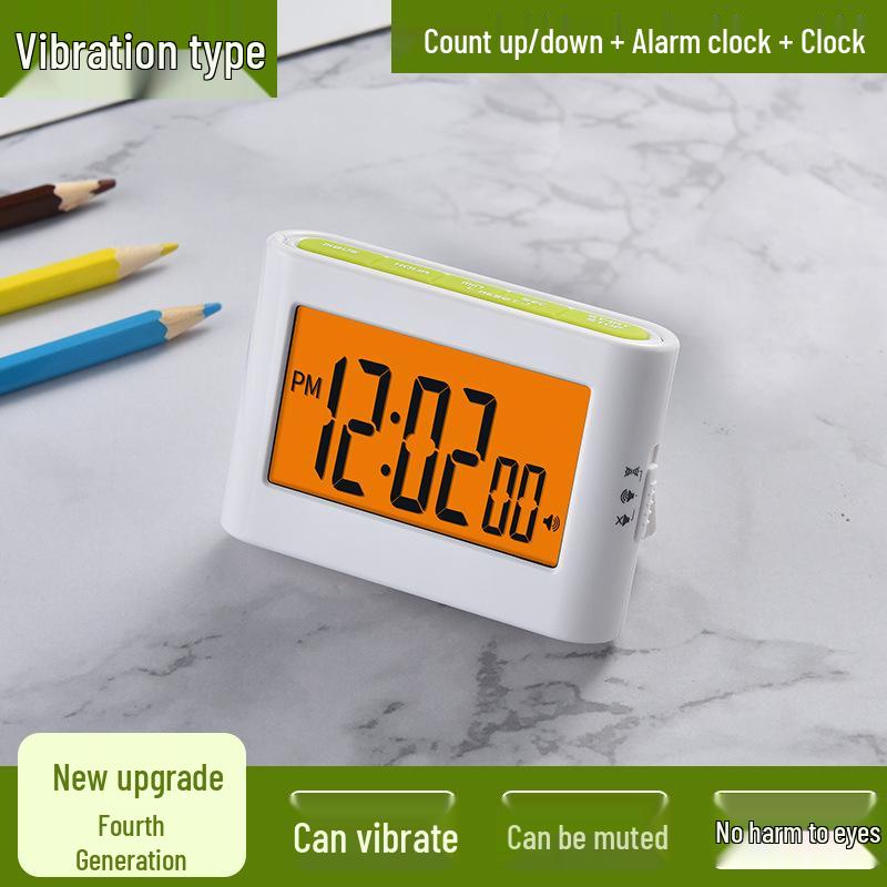 Vibrating Silent Timer & Alarm Clock for Exams: Dual Stopwatch & Countdown for Effective Time Management