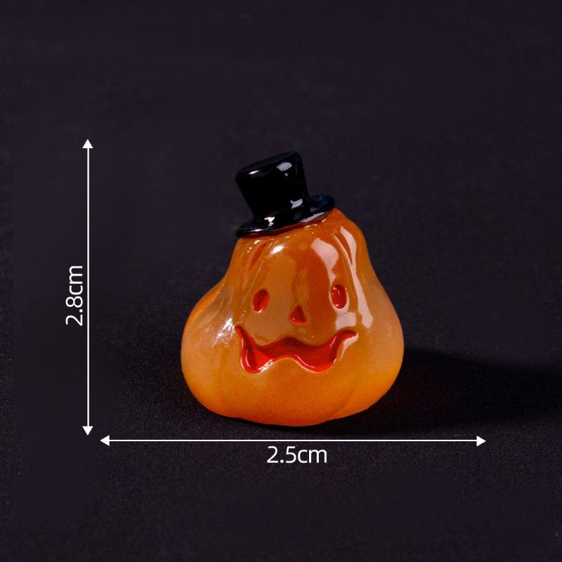 Micro-landscape Luminous Halloween Pumpkin Demon Decorative Accessories Mini Car Ornaments