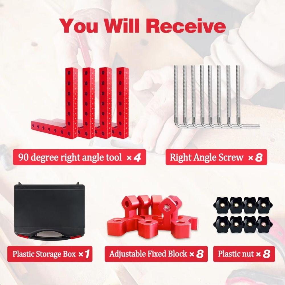 Aluminum Zinc Zinc Alloy Corner Clamps L Shape Woodworking Positioning Block Right Angle Clamp  Picture Frame